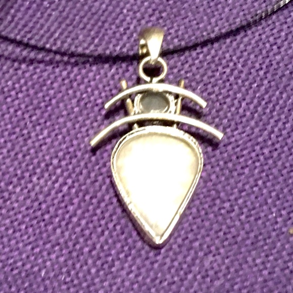 Sale! Silver Rose Quartz and Moonstone Pendant Natural Stones - bundle only. - Picture 2 of 3